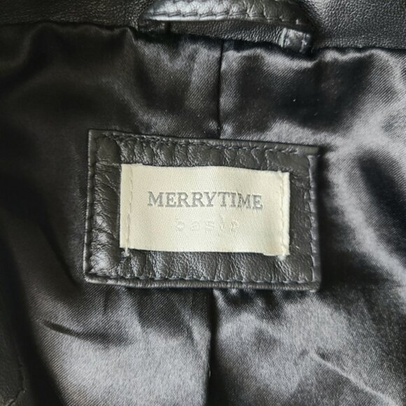 Black Genuine Lamb Leather One-Button Classic Blazer - Picture 12 of 12